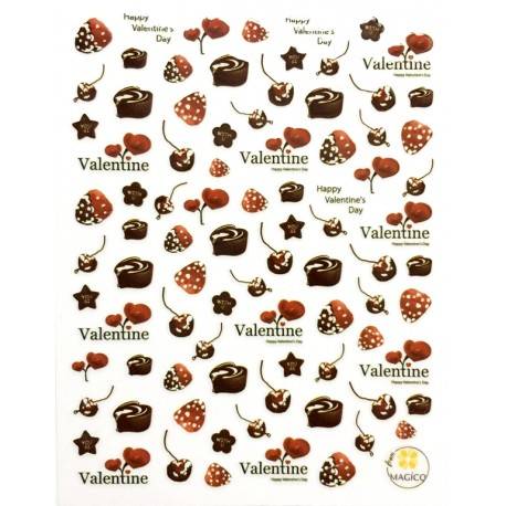 Sticker Unghii Valentine's Day Choco